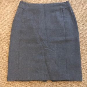 Loft Gray Scuba Pencil Skirt